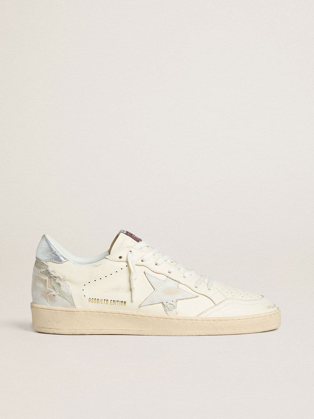 Golden Goose Women’s Ball Star LTD with patchwork star and metallic leather heel tab
