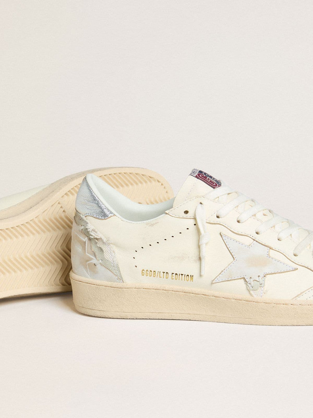 Golden Goose Women’s Ball Star LTD with patchwork star and metallic leather heel tab