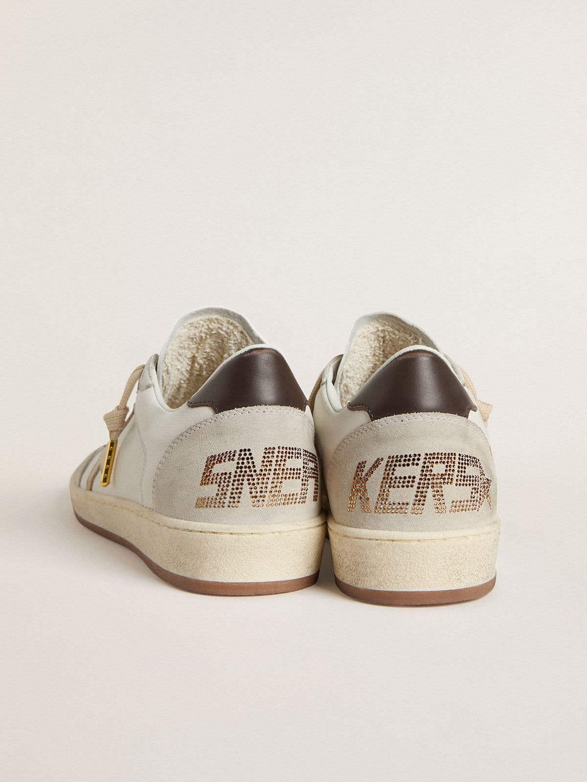 Golden Goose Women’s Ball Star LTD with beige star and black heel tab