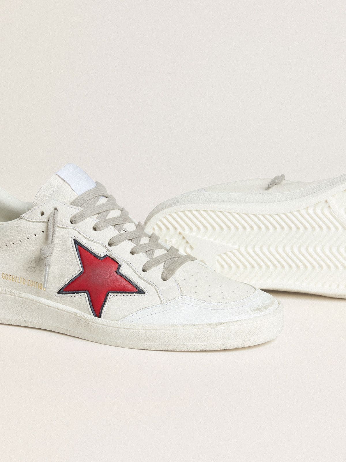 Golden Goose Women’s Ball Star LTD with red star and silver heel tab