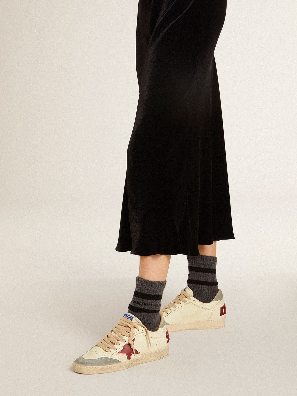 Golden Goose Women's Ball Star LTD in nappa with leather star and silver suede heel tab