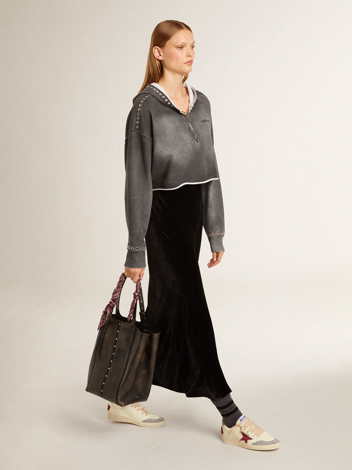 Golden Goose Women's Ball Star LTD in nappa with leather star and silver suede heel tab