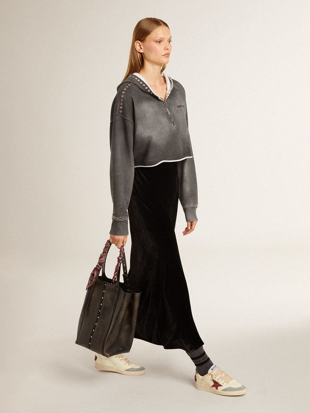 Golden Goose Women's Ball Star LTD in nappa with leather star and silver suede heel tab