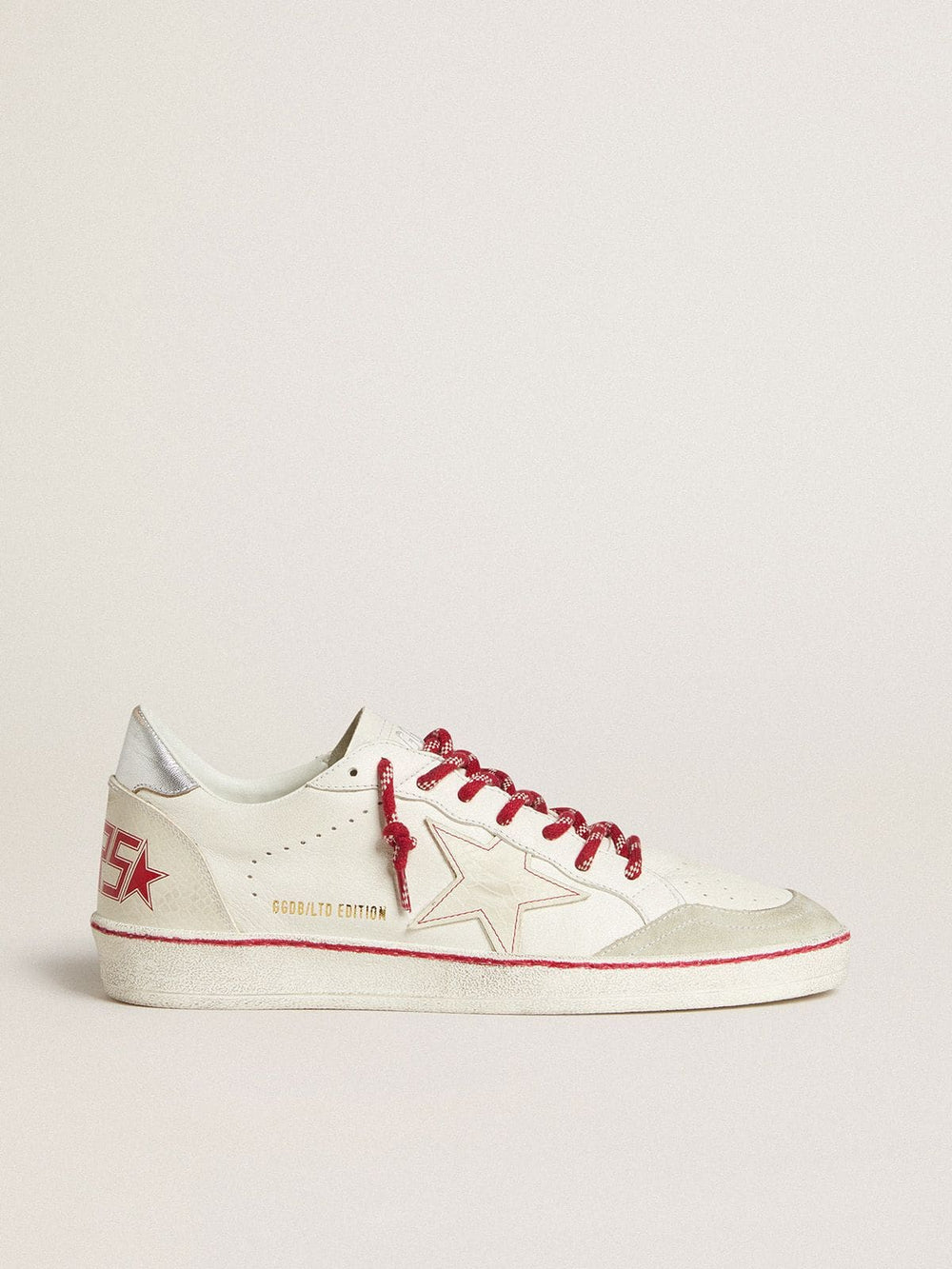 Golden Goose Women’s Ball Star LTD LNY in white leather with a lived-in effect