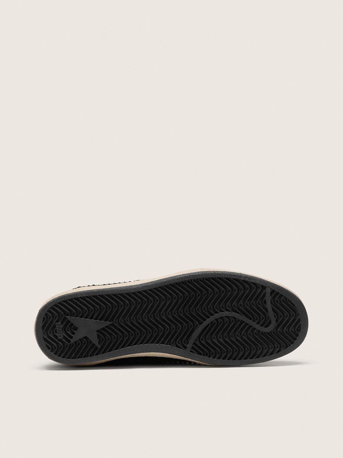 Golden Goose Ball Star in black suede with white star and Swarovski crystals
