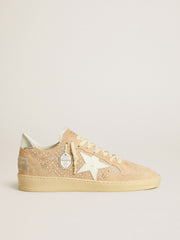 Golden Goose Ball Star in suede and Swarovski crystals with leather star and metallic heel tab