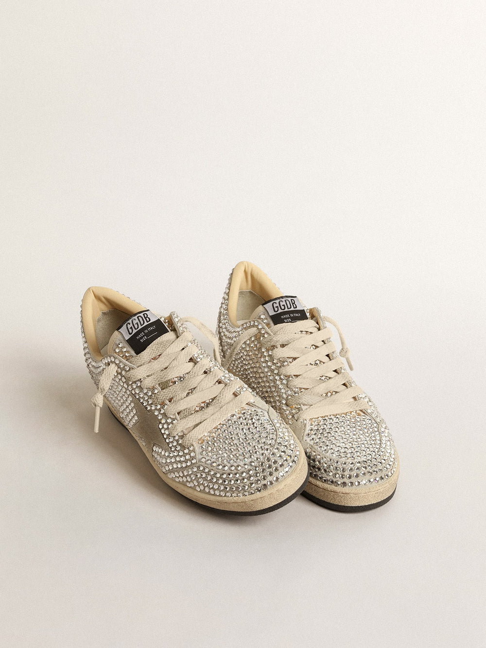 Golden Goose Women’s Ball Star  with Swarovski crystals and gray suede star