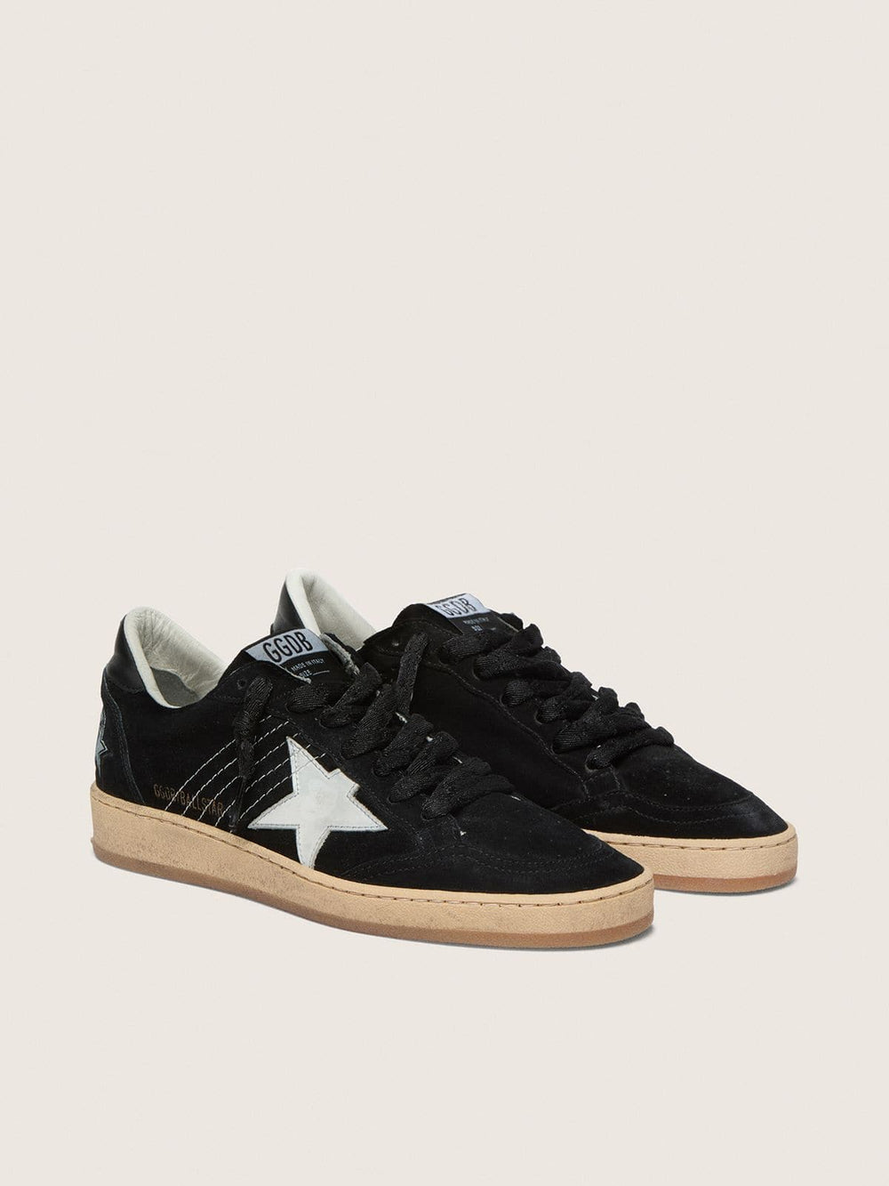 Golden Goose Women's Ball Star in black suede with white leather star