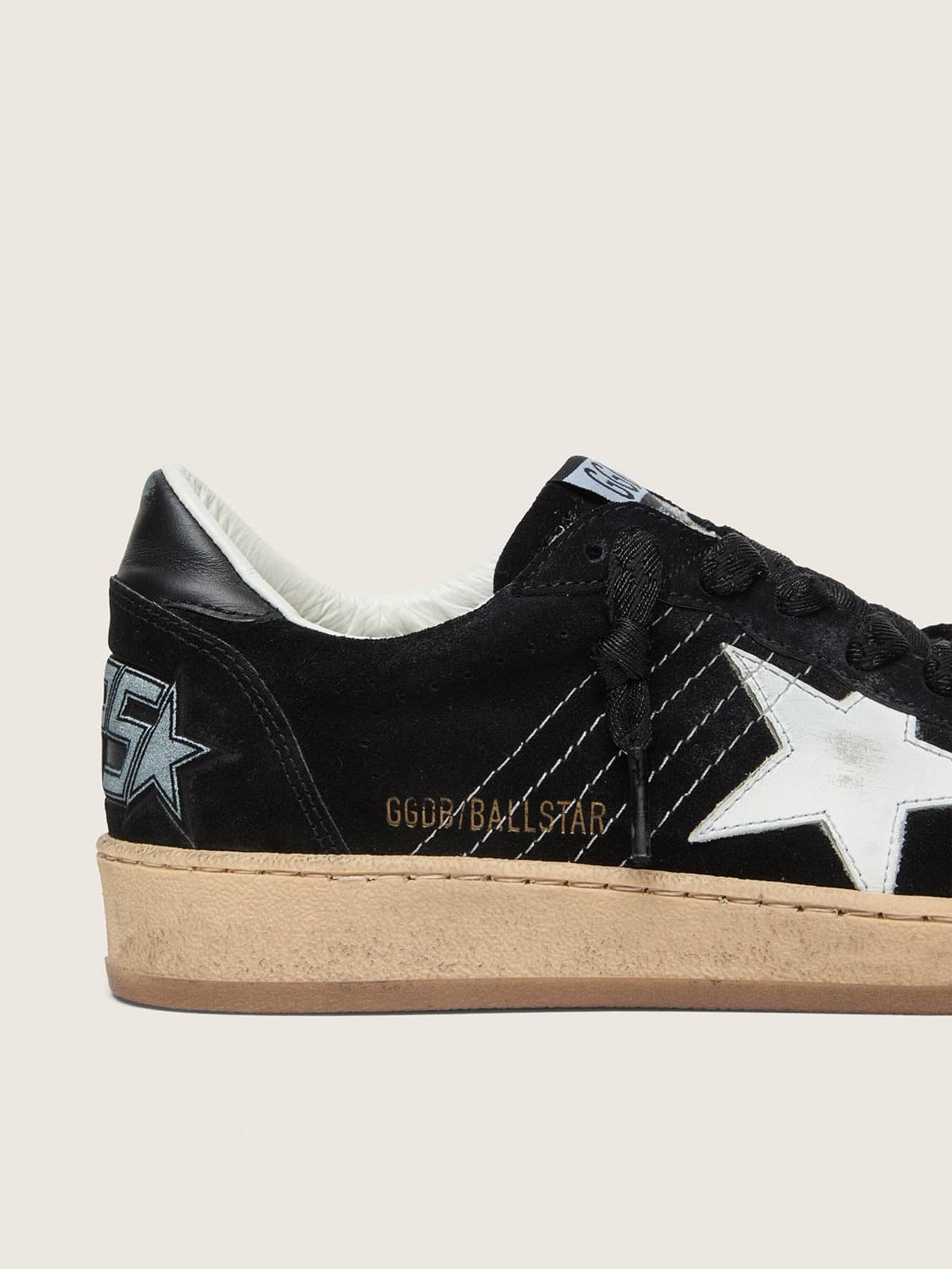 Golden Goose Women's Ball Star in black suede with white leather star