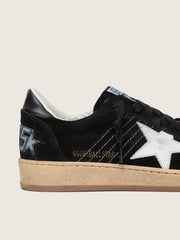 Golden Goose Women's Ball Star in black suede with white leather star