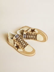 Golden Goose Women's Ball Star in nappa and suede with pony skin star and metallic heel tab