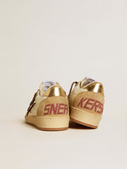Golden Goose Women's Ball Star in nappa and suede with pony skin star and metallic heel tab
