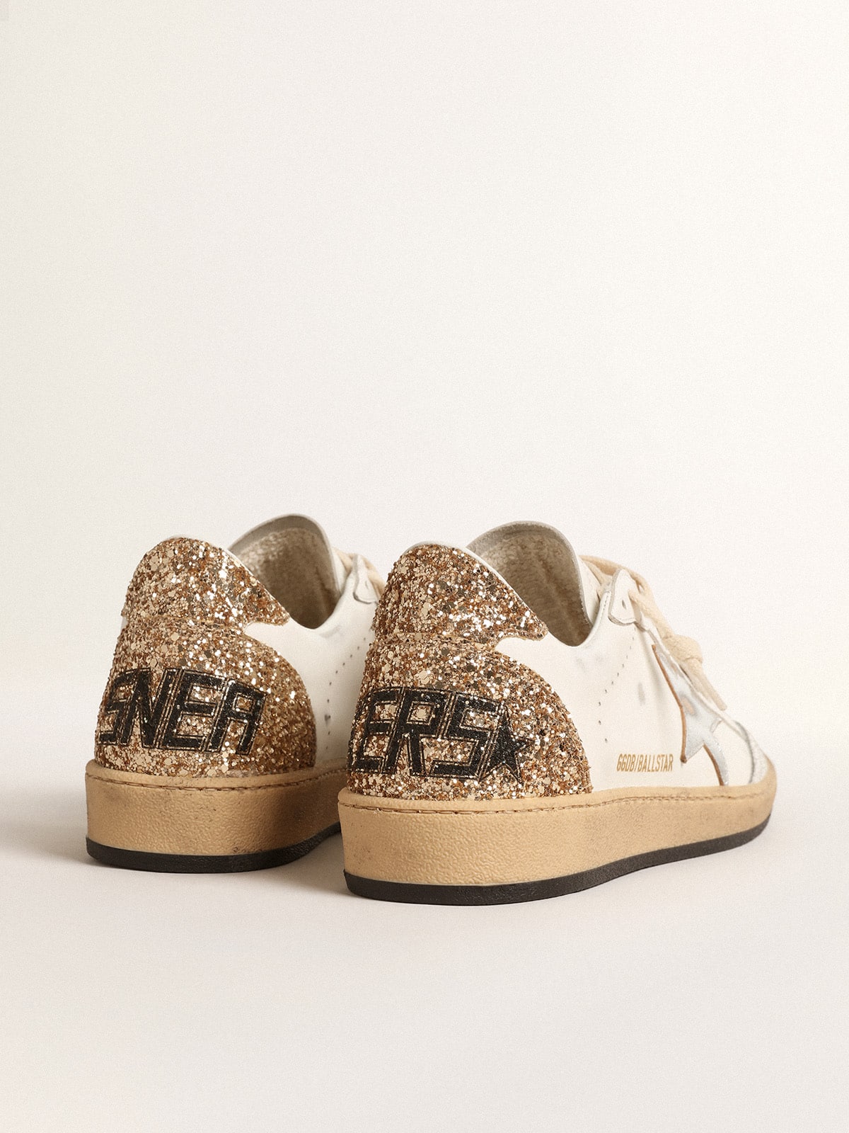 Golden Goose Ball Star with metallic leather star and glitter heel tab