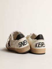Golden Goose Ball Star with chicory-coffee glitter star and black leather heel tab