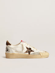 Golden Goose Ball Star in nappa with leopard-print pony skin star and heel tab
