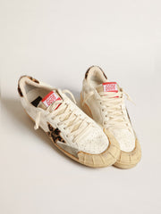 Golden Goose Ball Star in nappa with leopard-print pony skin star and heel tab