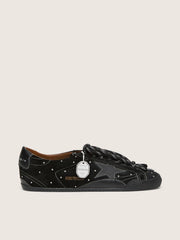 Golden Goose Women's True-Star in black suede with Swarovski crystals and black leather star