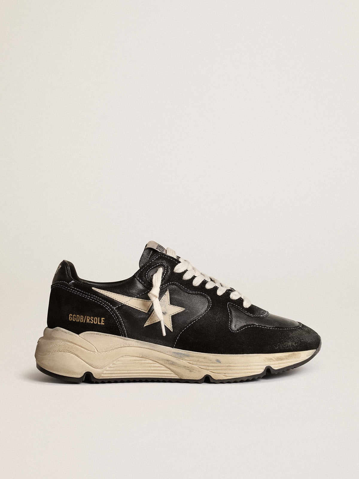 Golden Goose Women's Running Sole in black nappa and suede