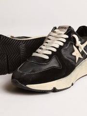 Golden Goose Women's Running Sole in black nappa and suede