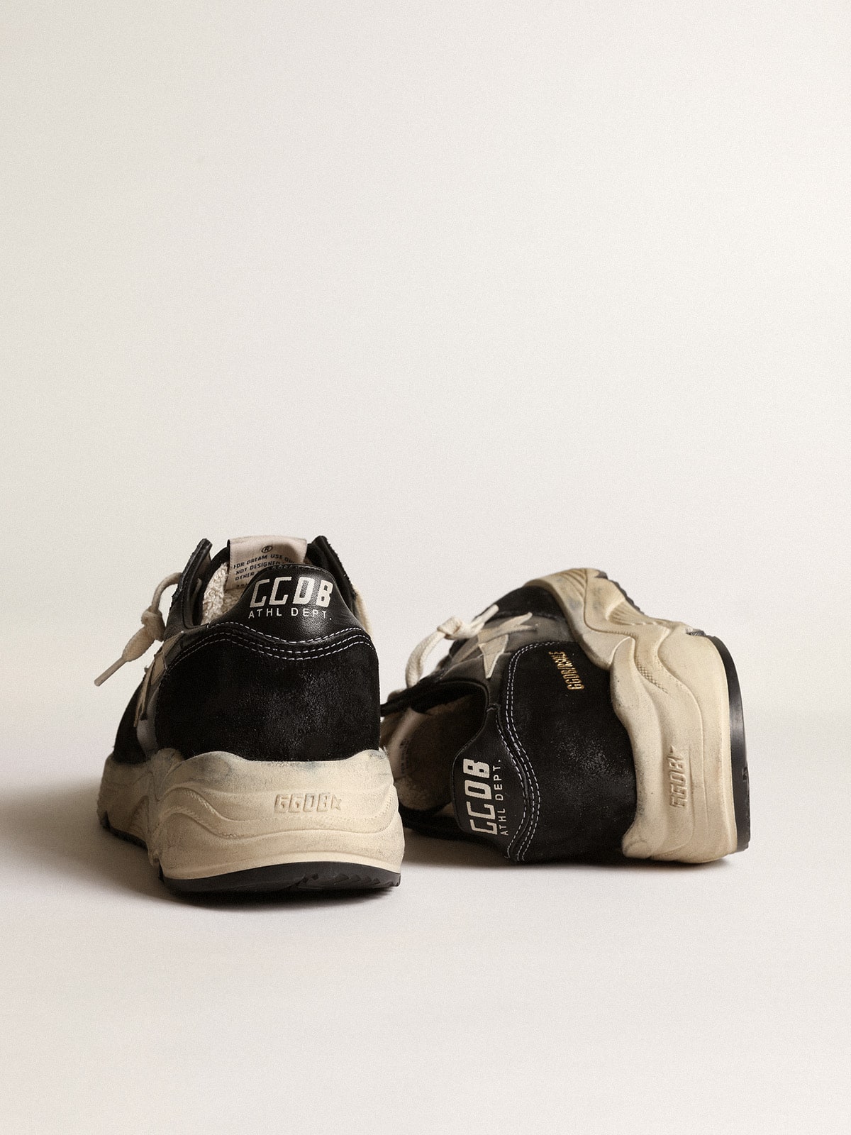 Golden Goose Women's Running Sole in black nappa and suede
