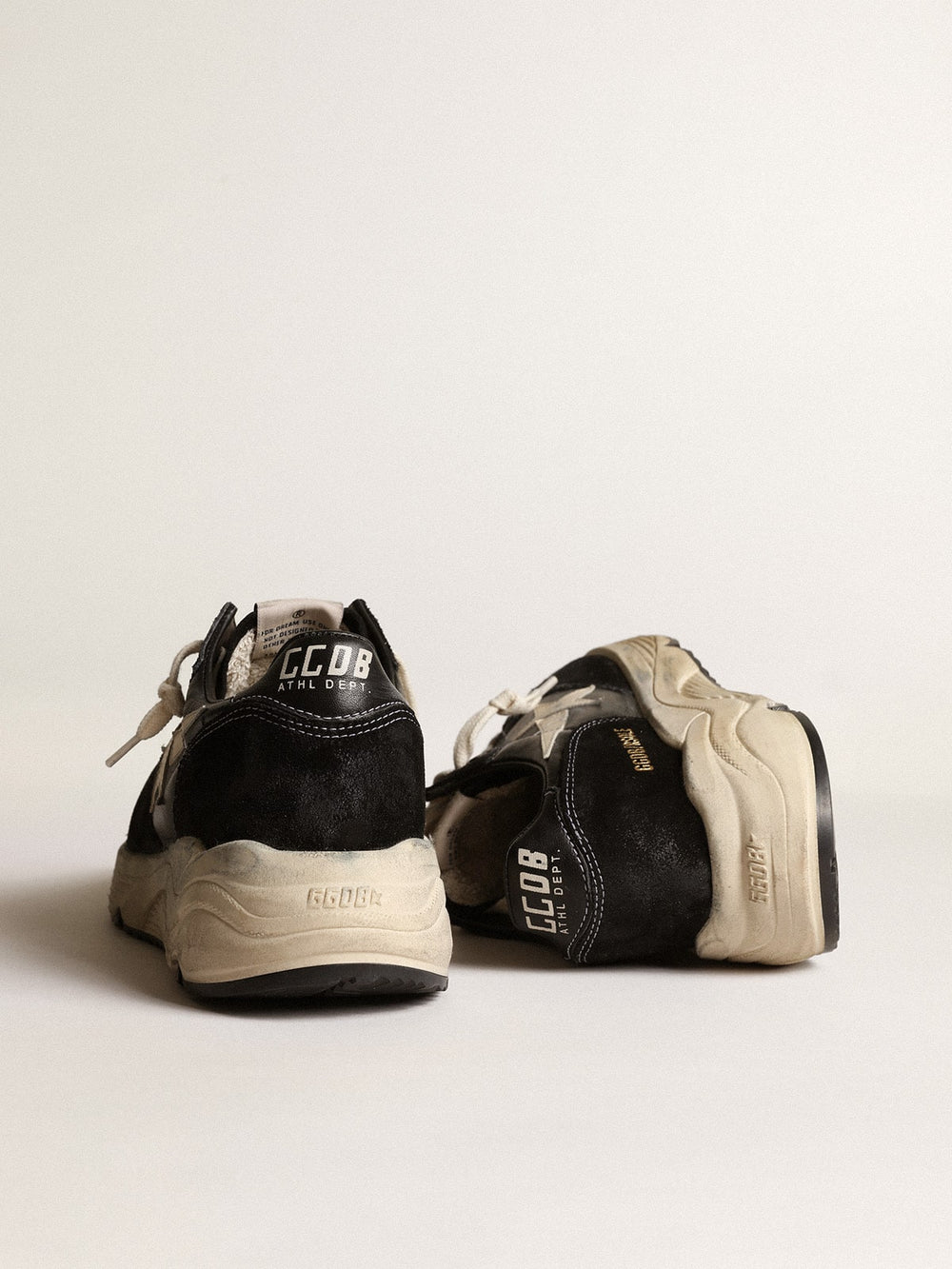 Golden Goose Women's Running Sole in black nappa and suede