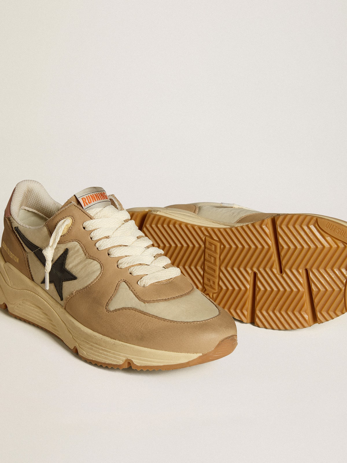 Golden Goose Running Sole LTD in nylon and nubuck with leather star and heel tab