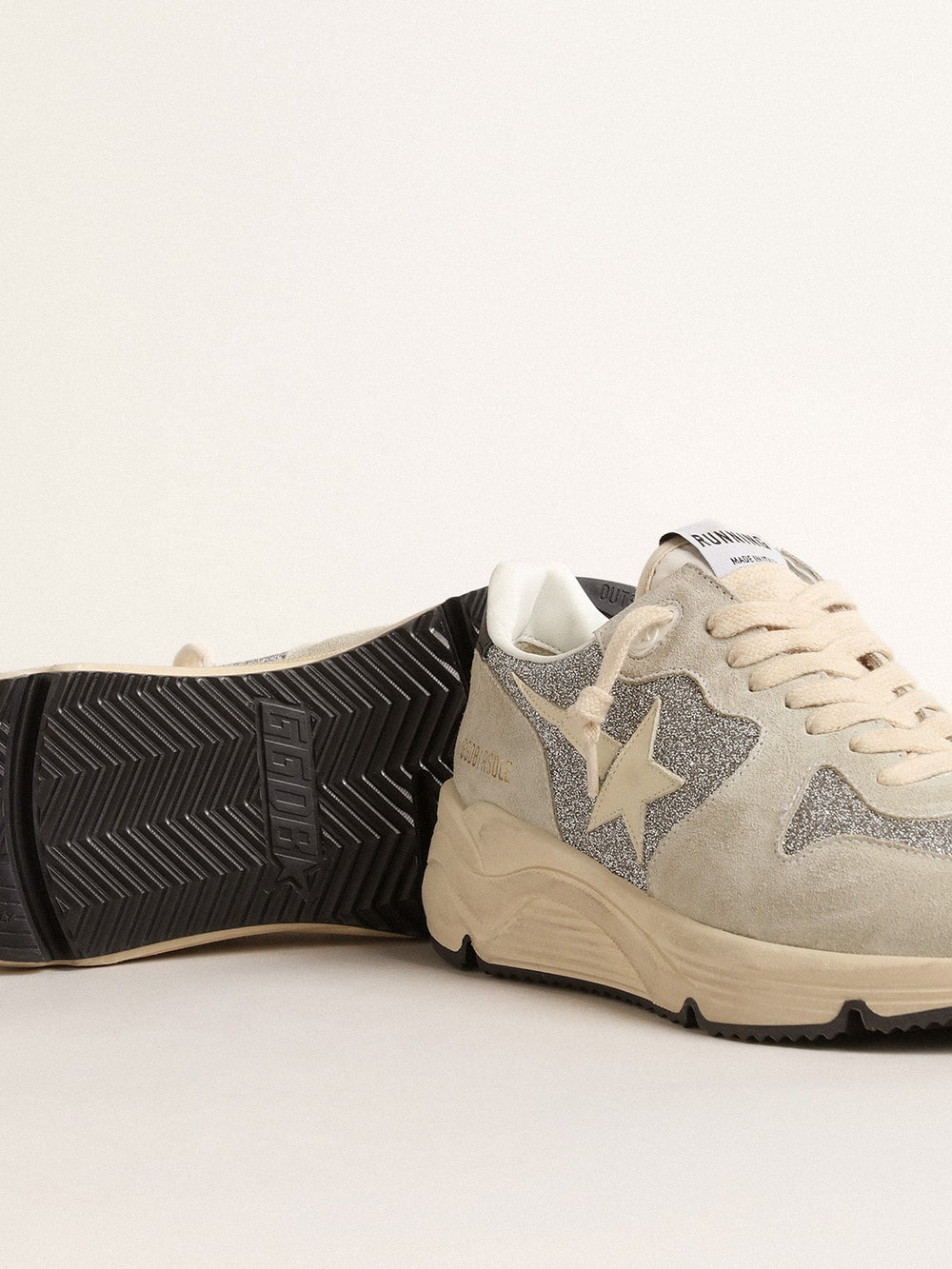 Golden Goose Women's Running Sole embellished with Swarovski crystals and ivory star