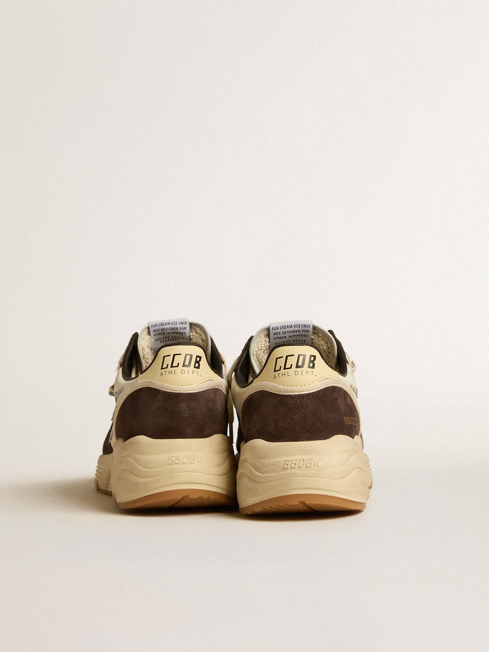 Golden Goose Women's Running Sole  in nappa and brown suede with a Swarovski crystal star