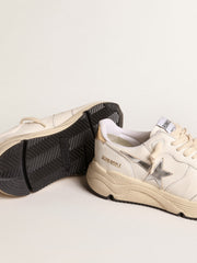 Golden Goose Running Sole in nappa with silver star and gold leather heel tab