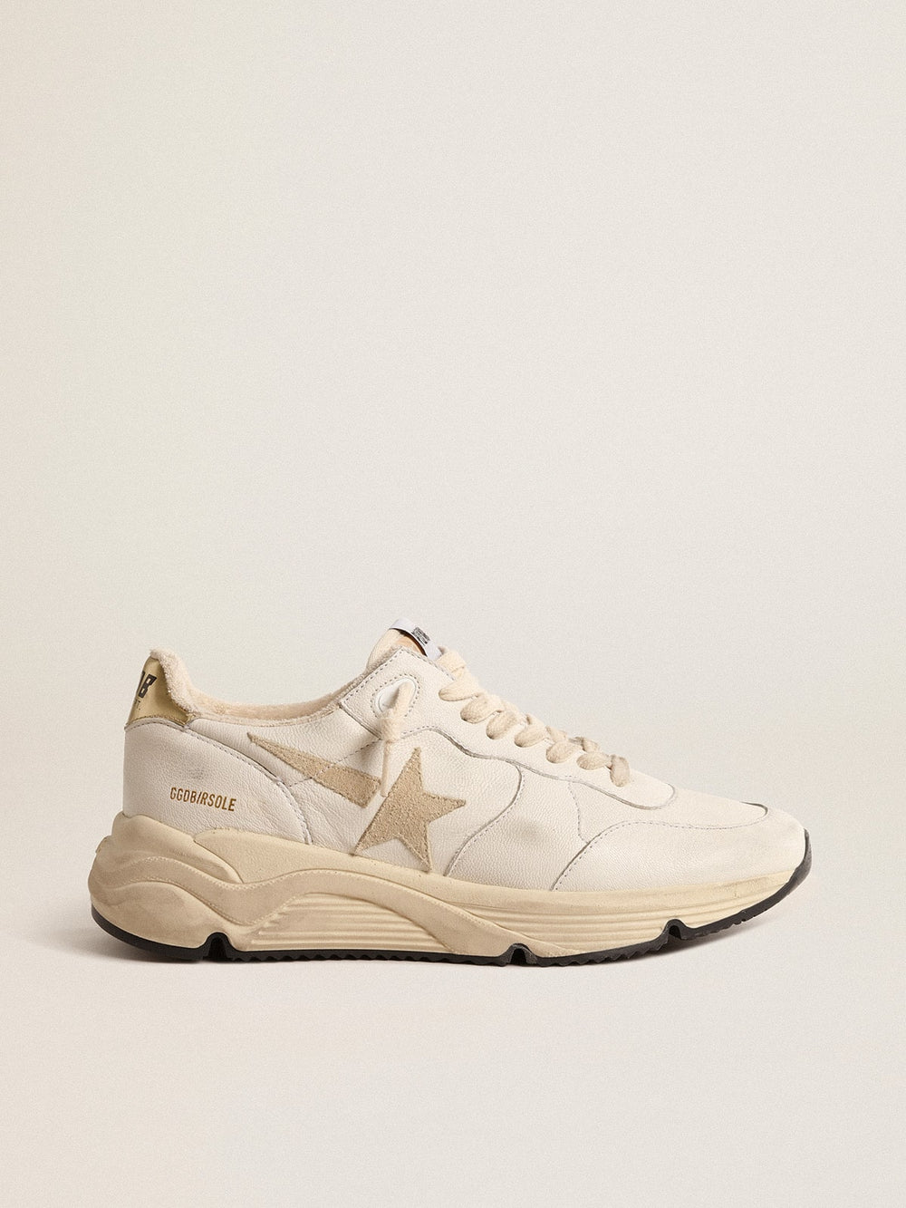 Golden Goose Women's Running Sole  in nappa with suede star and gold heel tab