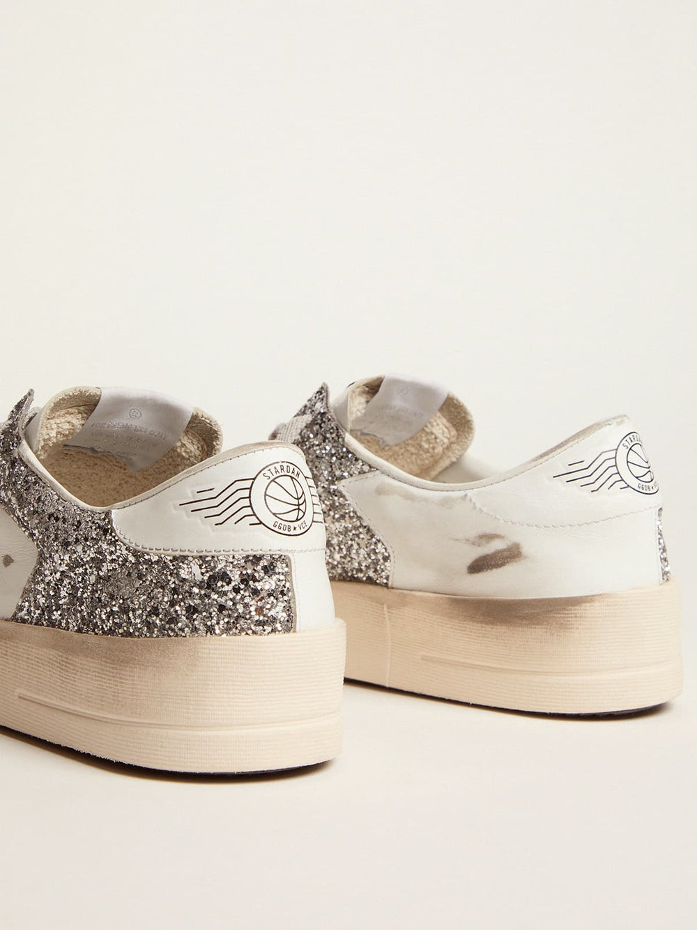 Golden Goose Women’s Stardan sneakers with silver glitter | Golden Goose