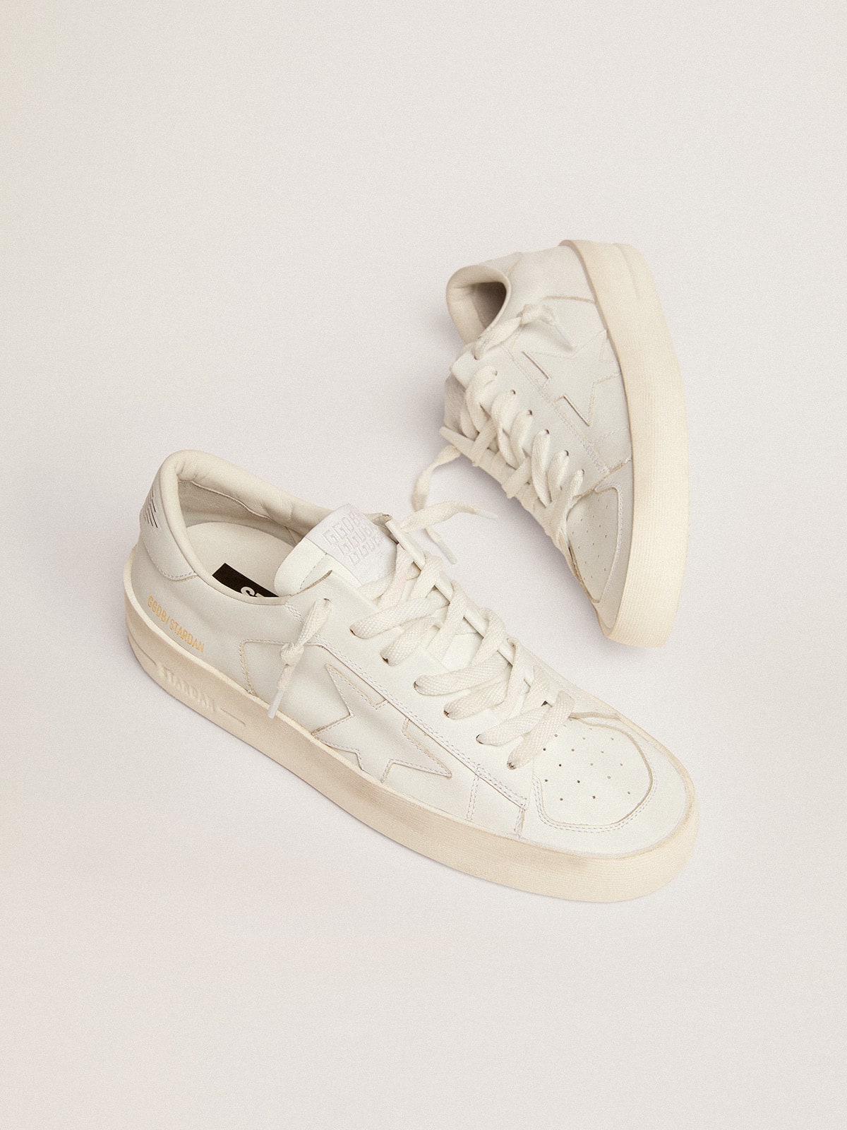 Golden Goose Women's Stardan sneakers in total white leather | Golden Goose