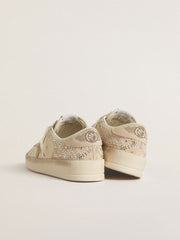 Golden Goose Stardan in cream-colored suede and leather with Swarovski and a suede star