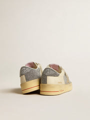 Golden Goose Women's Stardan in suede with sand star and silver Swarovski crystal inserts