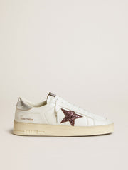 Golden Goose Women's Stardan in nappa with glitter star and metallic leather heel tab