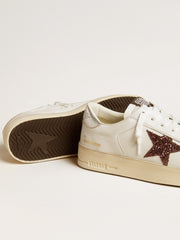 Golden Goose Women's Stardan in nappa with glitter star and metallic leather heel tab