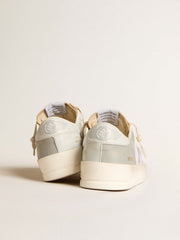 Golden Goose Stardan in gray nappa leather and white mesh with gray leather star
