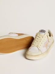 Golden Goose Women's Stardan LTD with beige leather star and crocodile beige leather heel tab