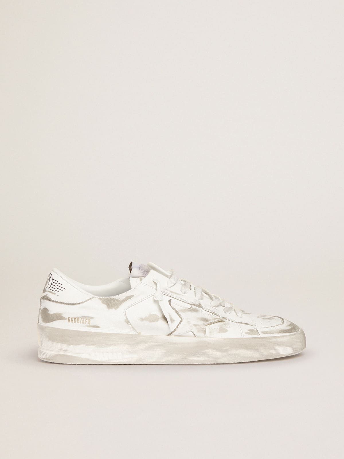 Golden Goose Stardan sneakers in white leather with lived-in treatment