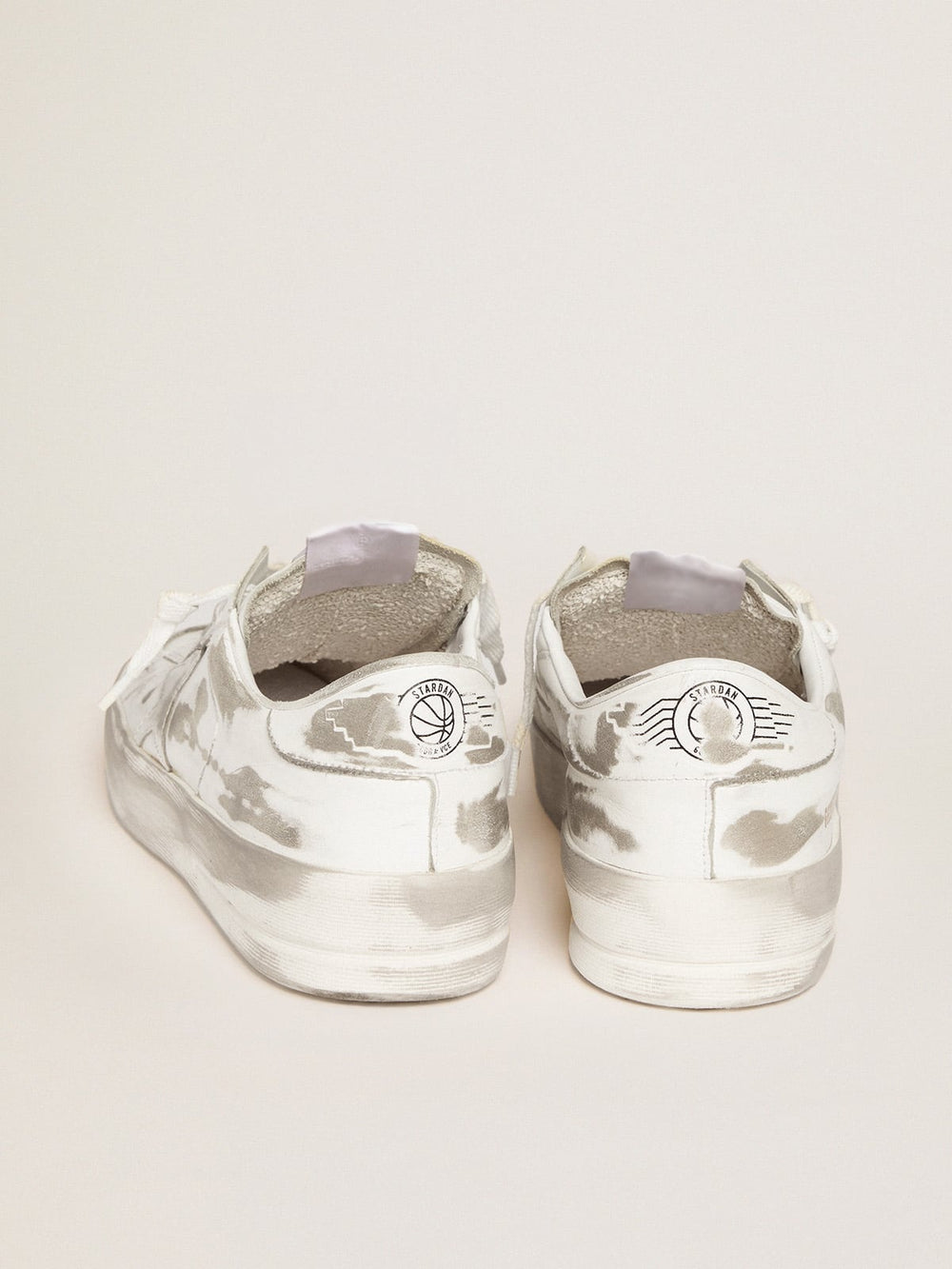 Golden Goose Stardan sneakers in white leather with lived-in treatment
