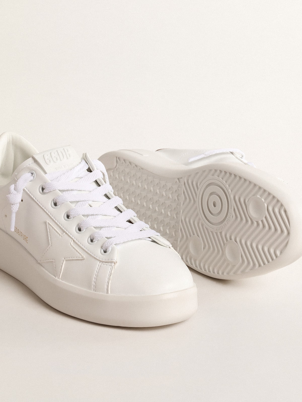 Golden Goose Women's bio-based Purestar with bronze metallic leather heel tab