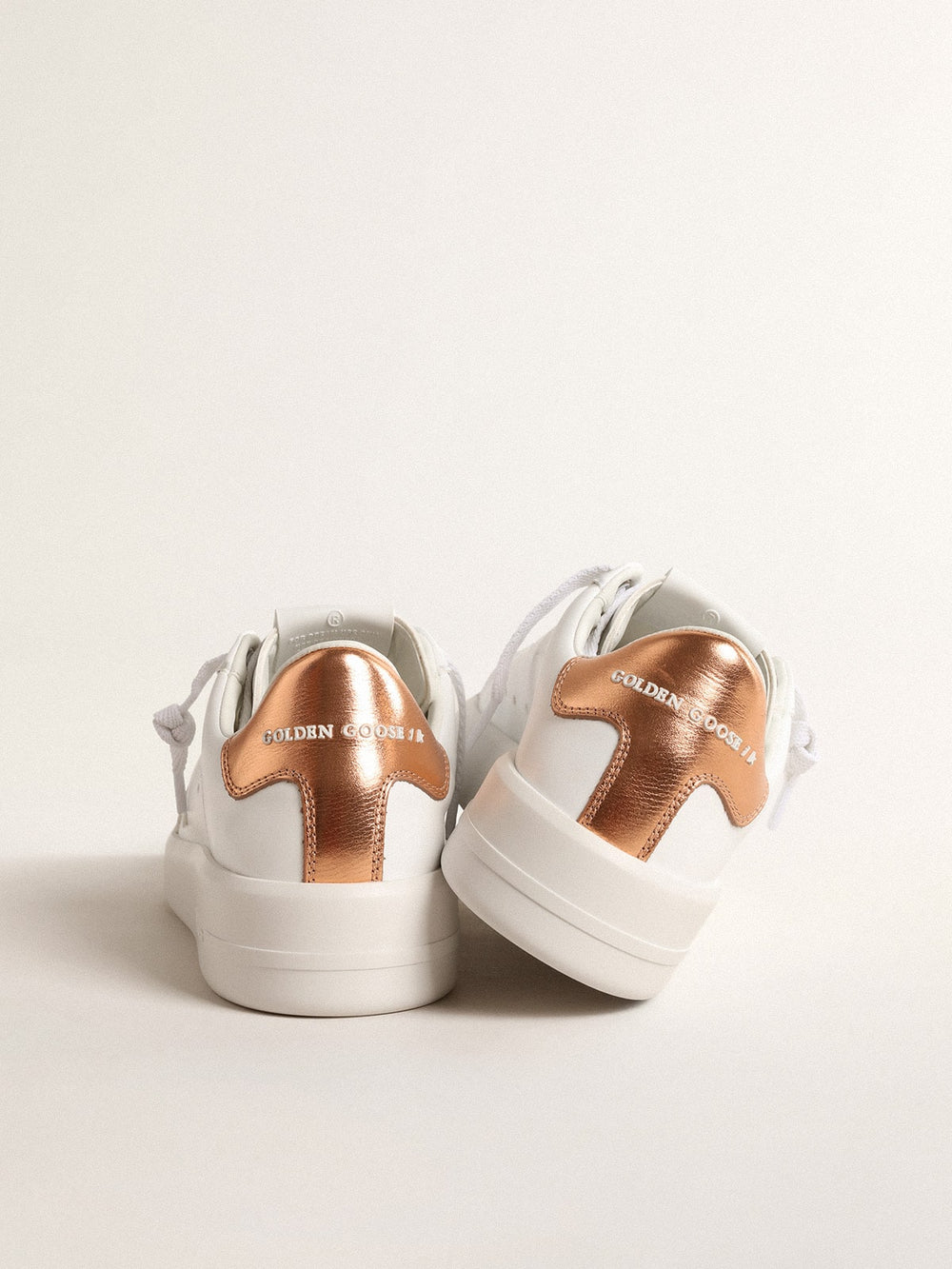 Golden Goose Women's bio-based Purestar with bronze metallic leather heel tab