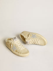 Golden Goose Super-Star Sabots with Swarovski crystal star and shearling lining