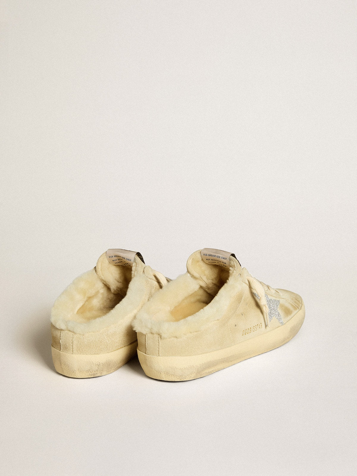 Golden Goose Super-Star Sabots with Swarovski crystal star and shearling lining
