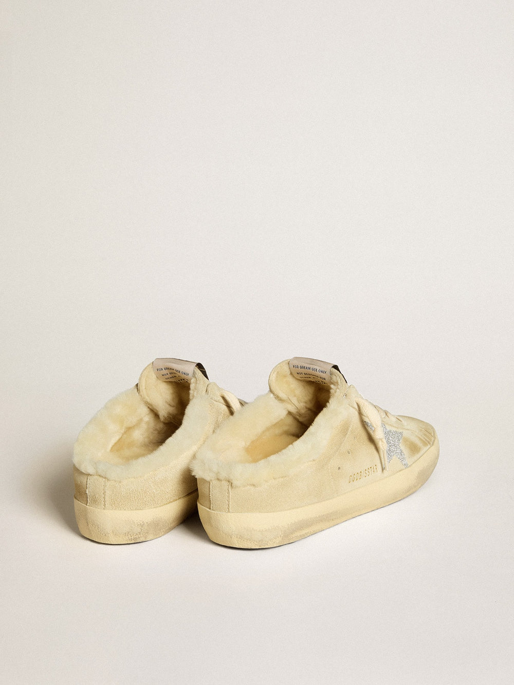 Golden Goose Super-Star Sabots with Swarovski crystal star and shearling lining