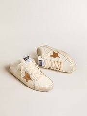 Golden Goose Super-Star Sabots in leather with plasticized gold glitter star