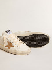 Golden Goose Super-Star Sabots in leather with plasticized gold glitter star