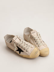 Golden Goose Women's V-Star  with black suede star and embroidered lettering