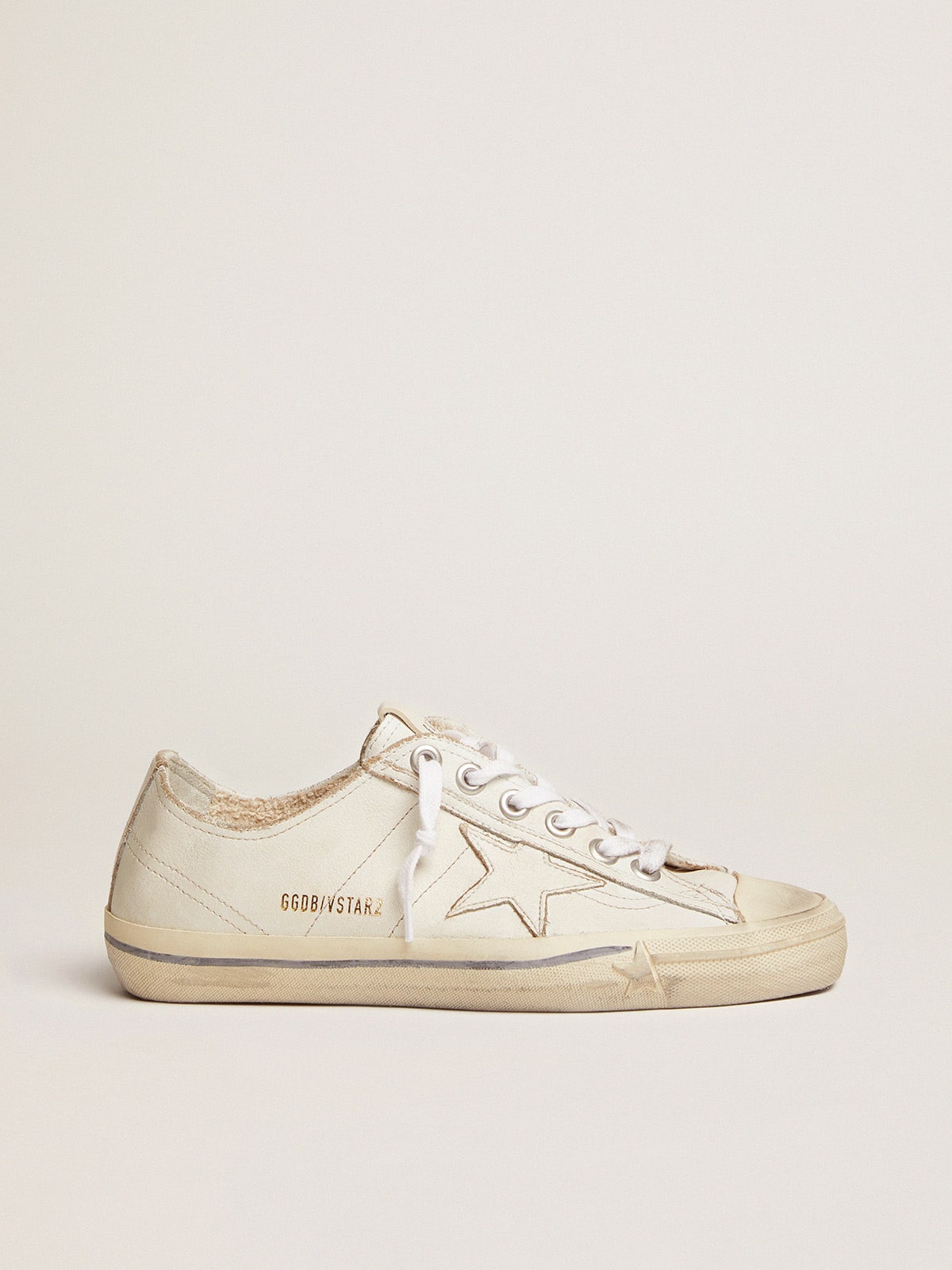 Golden Goose Women's V-Star in vintage effect leather