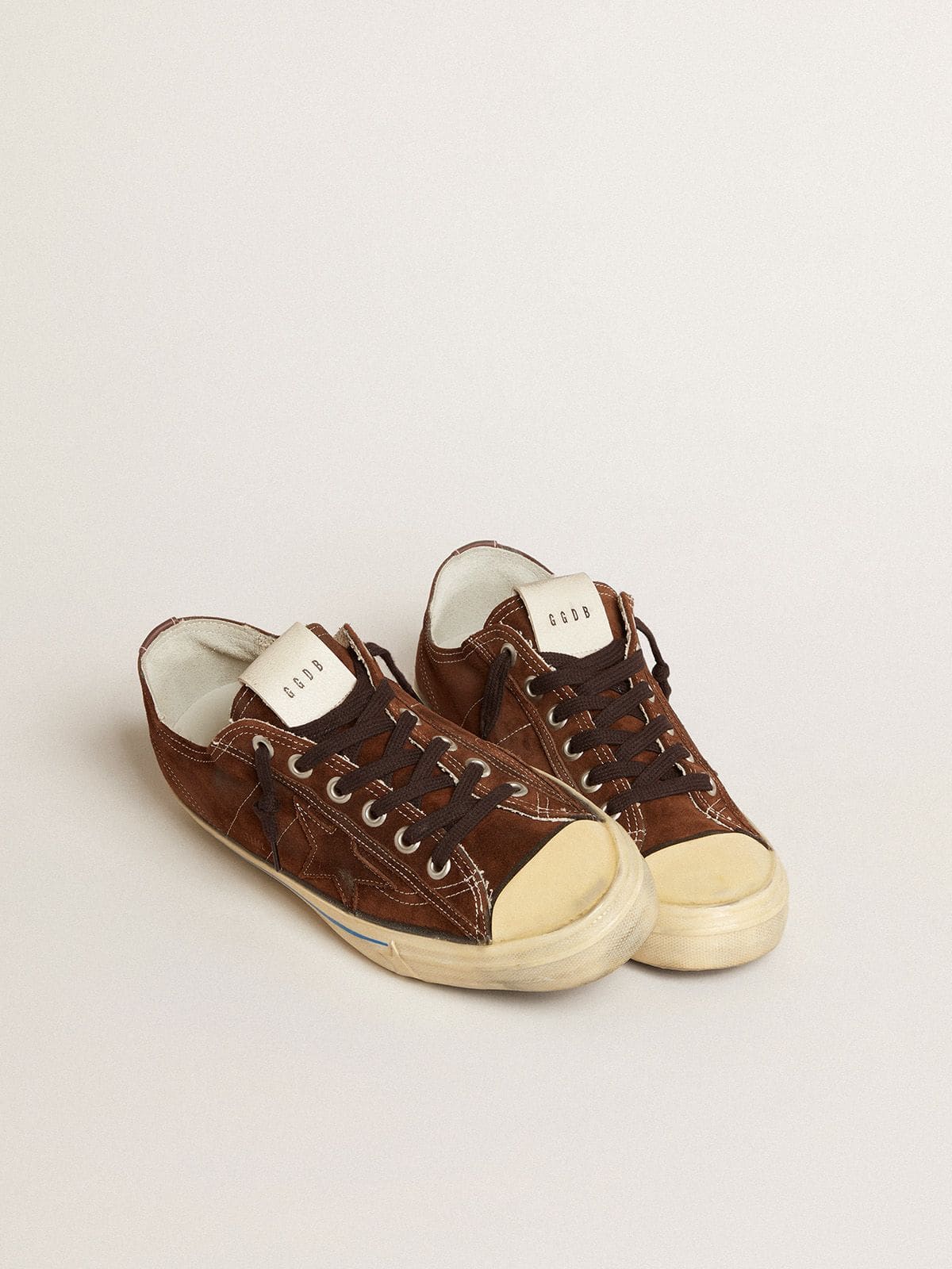 Golden Goose Women's V-Star LTD in suede with brown star